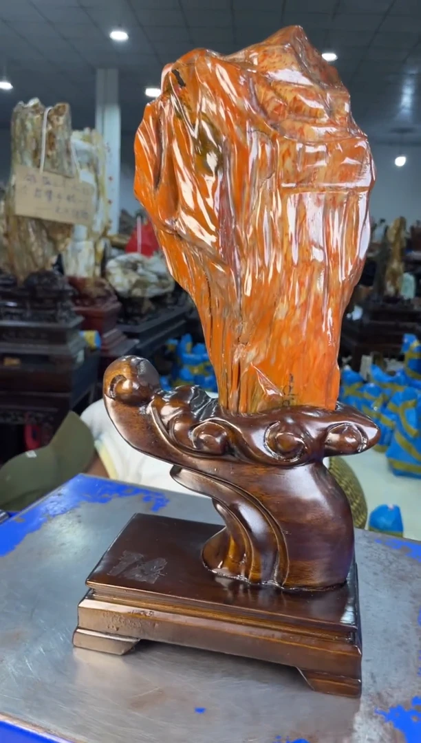 未镶嵌摆件硅化玉31