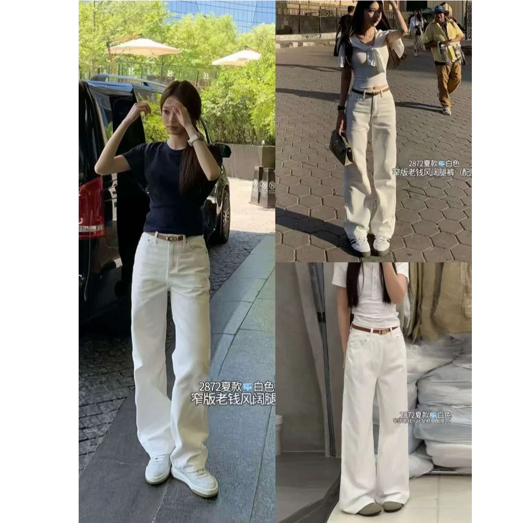 ZOZO-2872-864夏季新款女窄版直通休闲减龄百搭牛仔裤