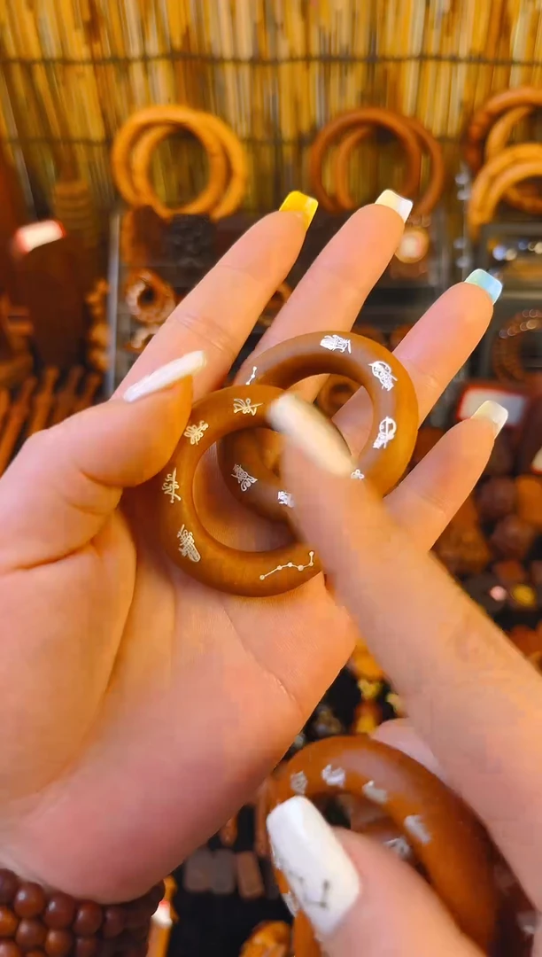 雷枣木老料银五路五雷乾坤圈