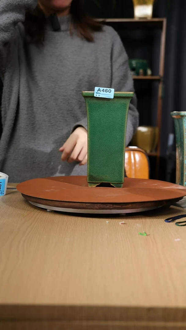 【石湾花盆】8寸宽口悬崖盆460