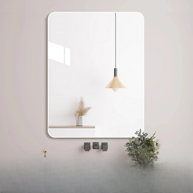 卫生间软镜子贴墙自粘浴室镜免打孔墙面亚克力高清镜片厕所化妆镜