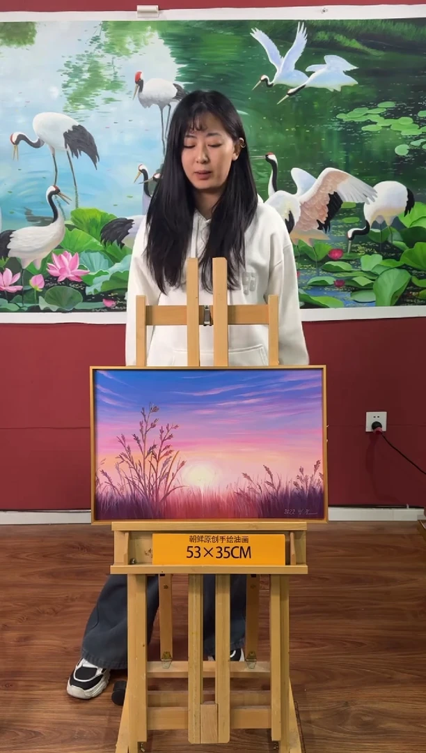 油画【4号】约53*35cm丨朝鲜原创纯手绘孤品油画丨顺丰包邮