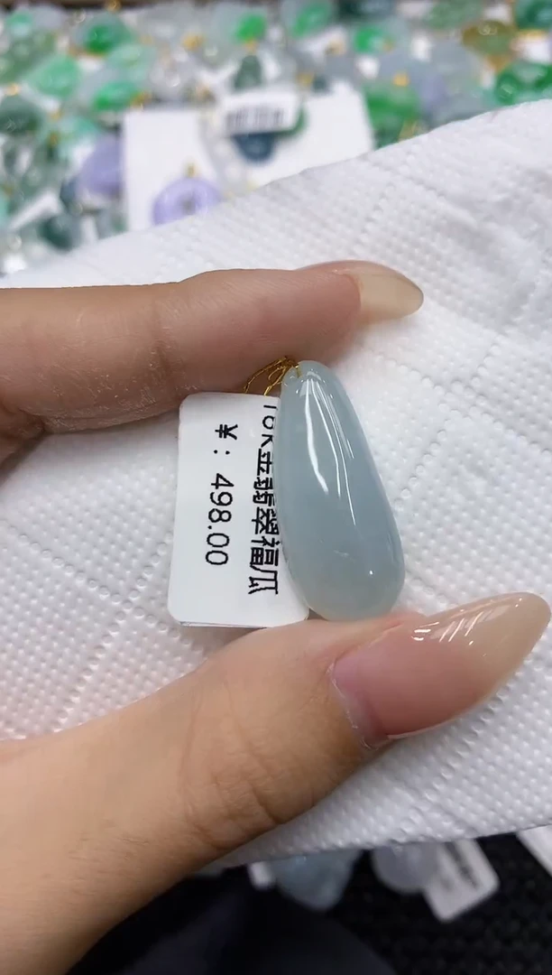 颈饰18K金镶嵌翡翠111111111111