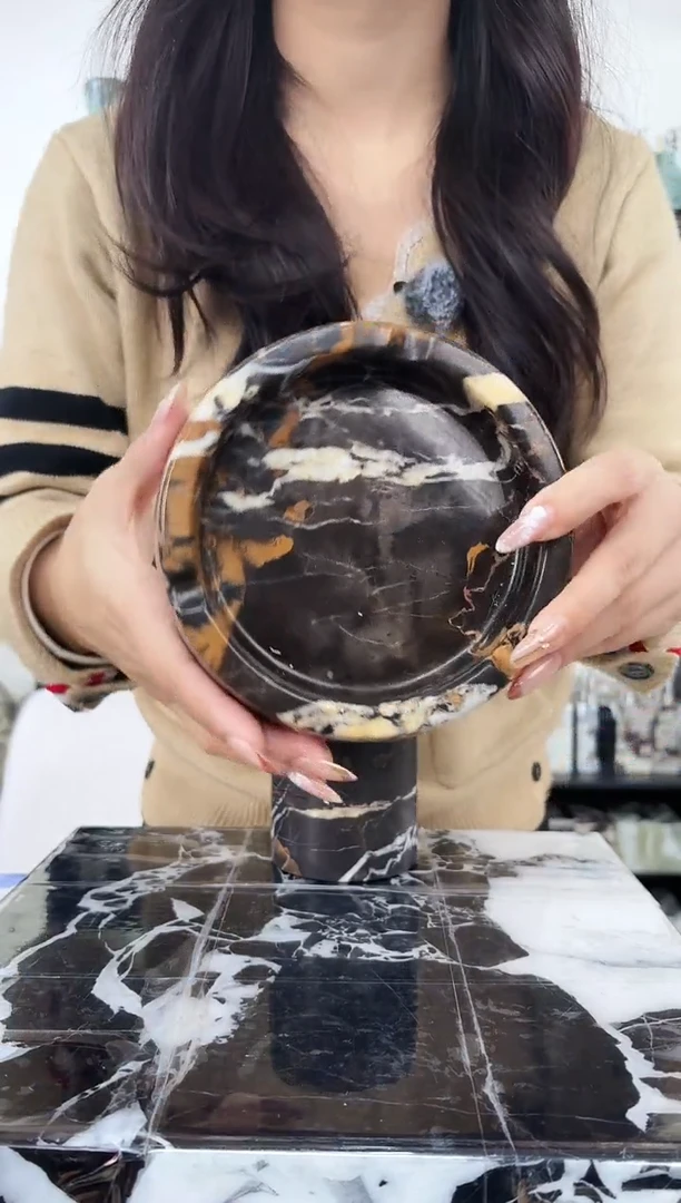 石材黑金花047烟灰缸