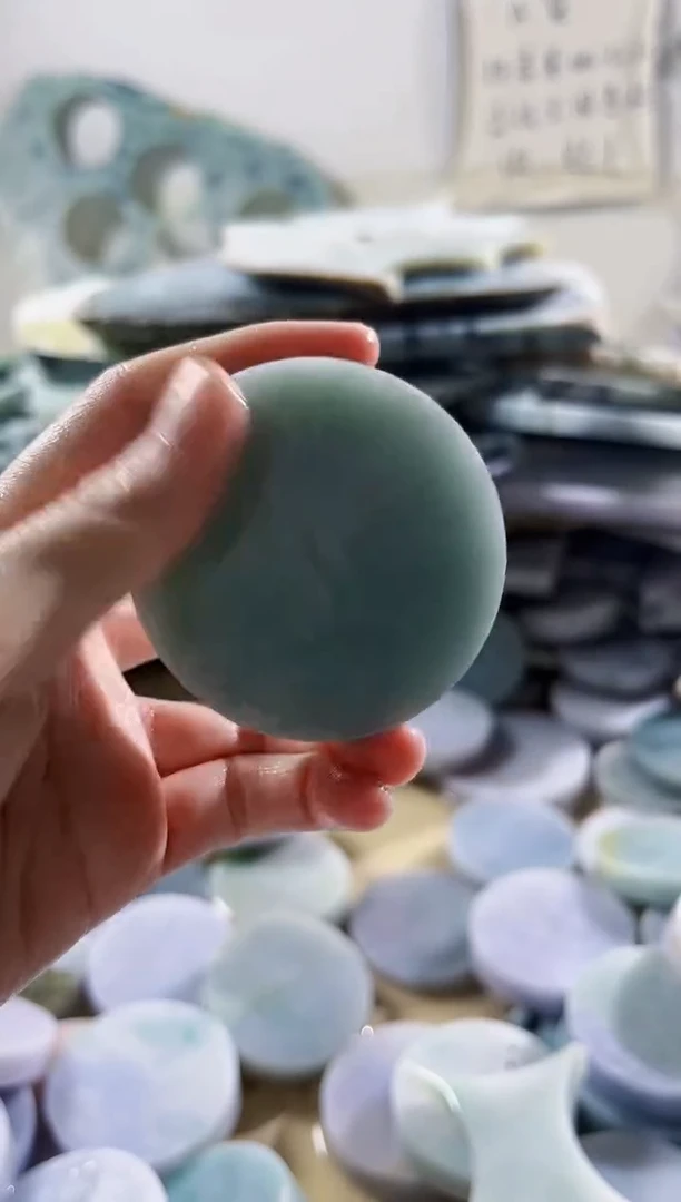 翡翠散珠缅甸翡翠A货柠493