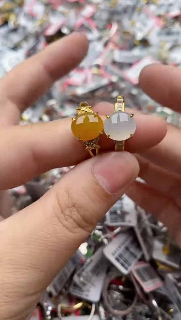 【闪购商品】翡翠戒指银S925镶嵌66666---1