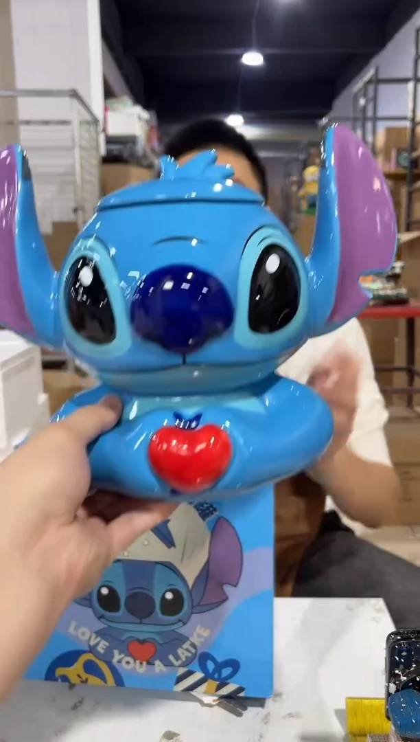 瓷片原盒史迪仔比心储物罐