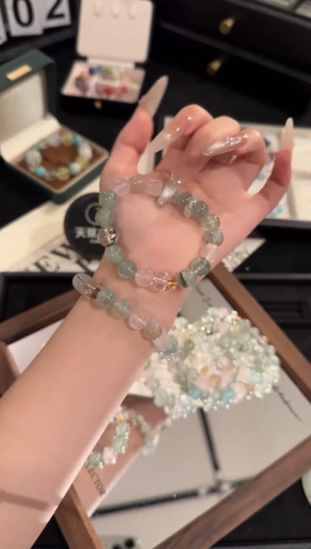 水晶手链合金绿发晶x2231