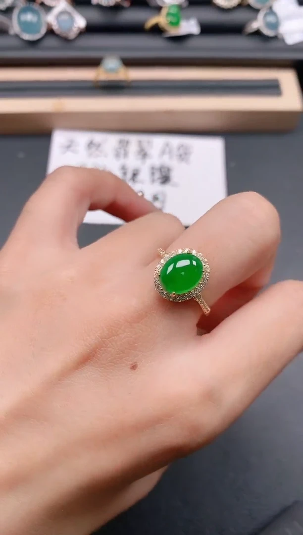 银S925镶嵌戒指翡翠1111