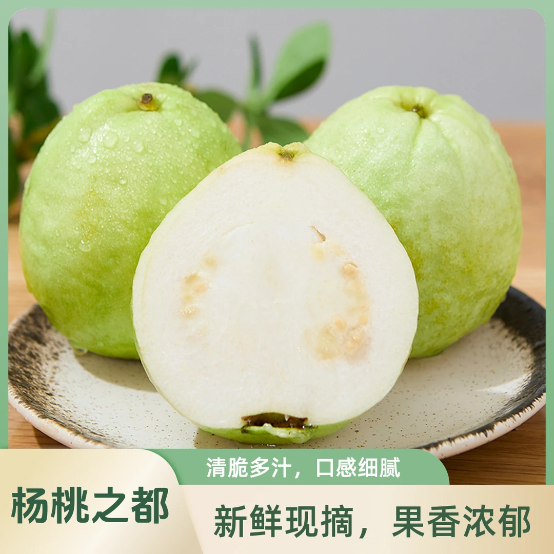 广西白心奶油芭乐番石榴3斤/4.5斤软糯香甜单果150g起