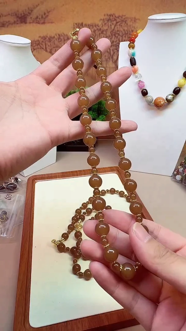 颈饰14K金镶嵌和田玉X226