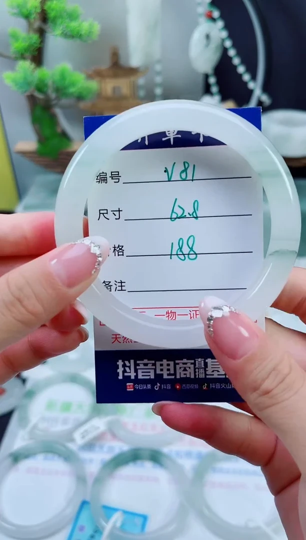 未镶嵌手镯石英质玉（天山翠）81