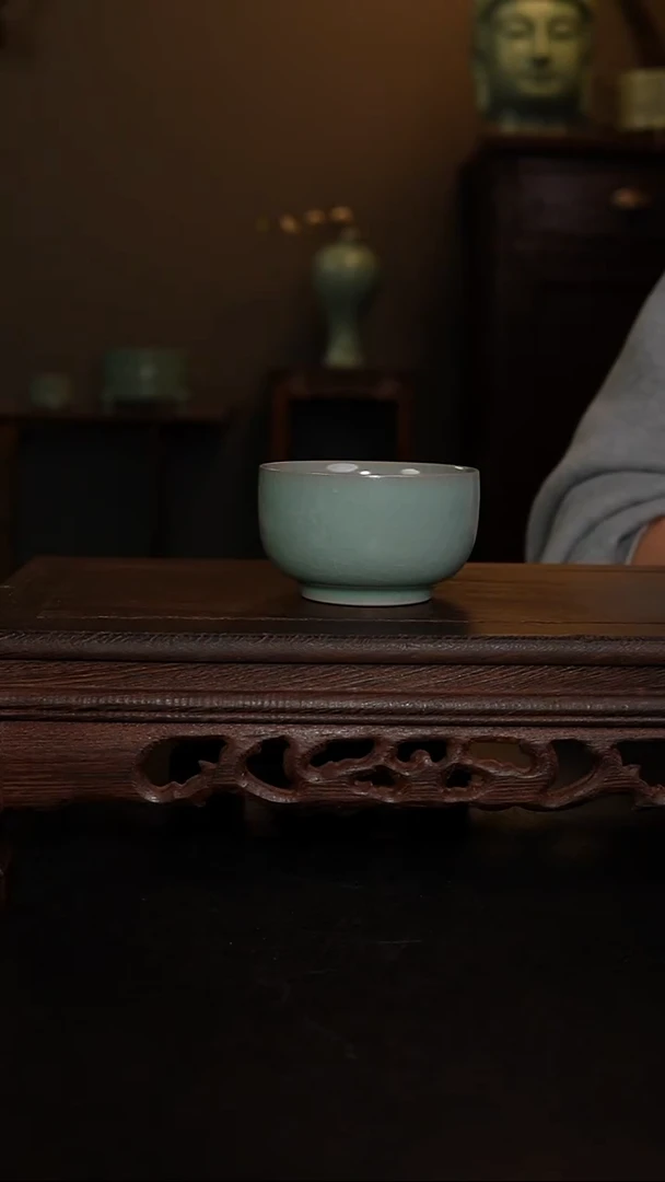 摆件原产地原矿仿古釉手工罗汉杯