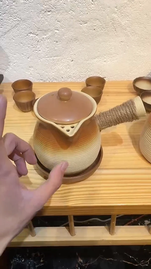 【闪购商品】1000ml美人壶+陶瓷盖+壶承