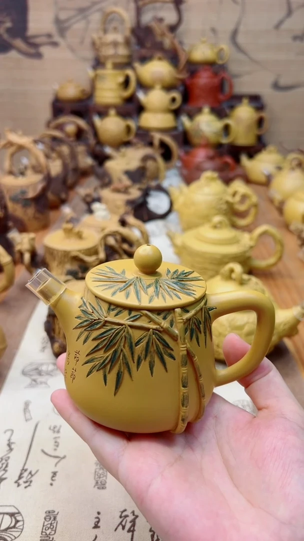 茶壶紫砂懂*台湾老师陈泰源王文同浮雕紫砂茶壶