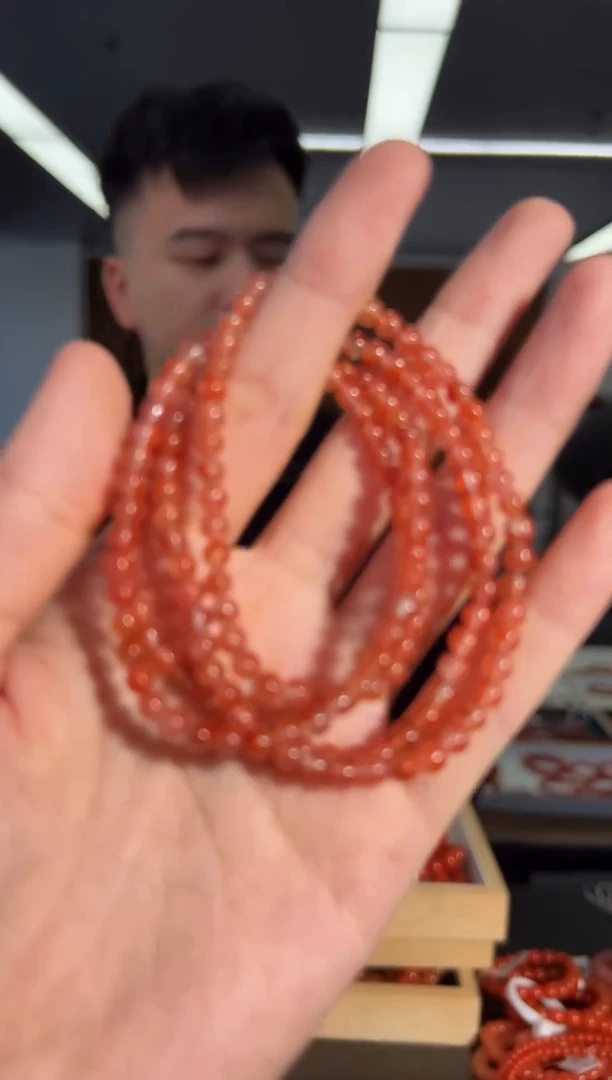 未镶嵌手链南红玛瑙A37高冰小米链