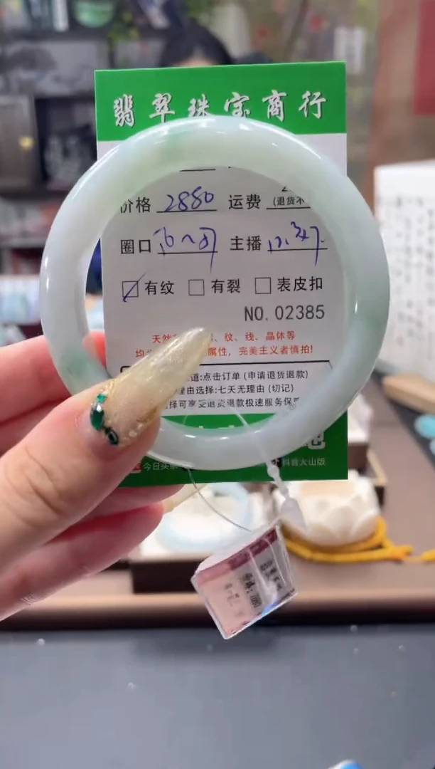 未镶嵌手镯翡翠02385****