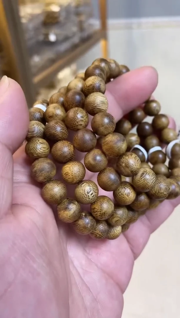 【闪购商品】沉香手串莺歌绿圆珠单圈1.0+多样性发其一