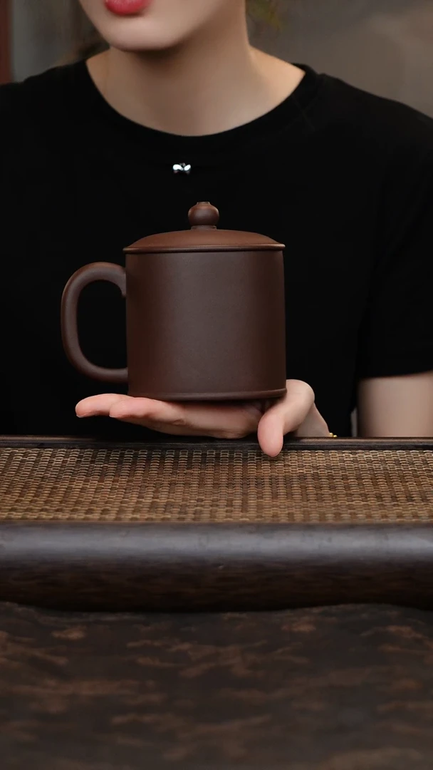 茶杯紫砂紫泥紫气