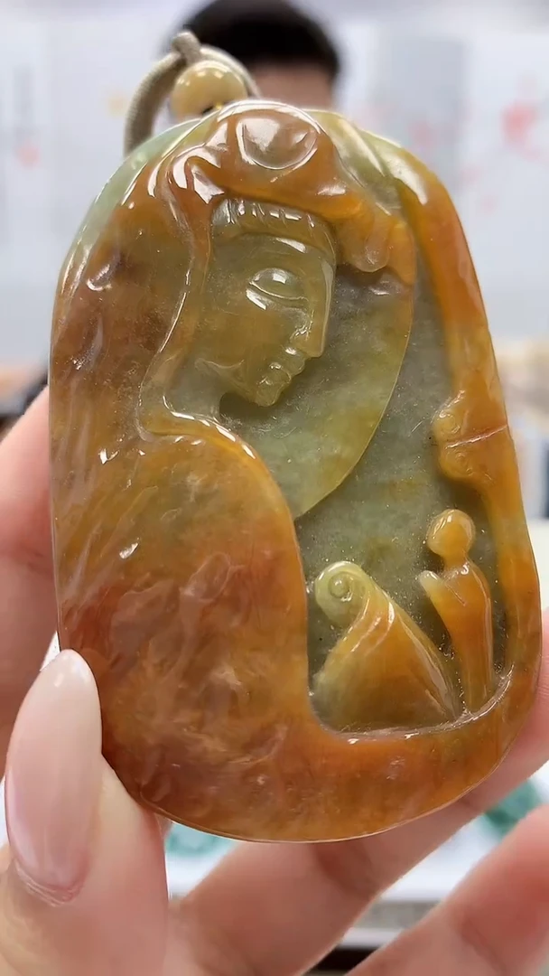 未镶嵌定制翡翠4917xx-毛货挂件5