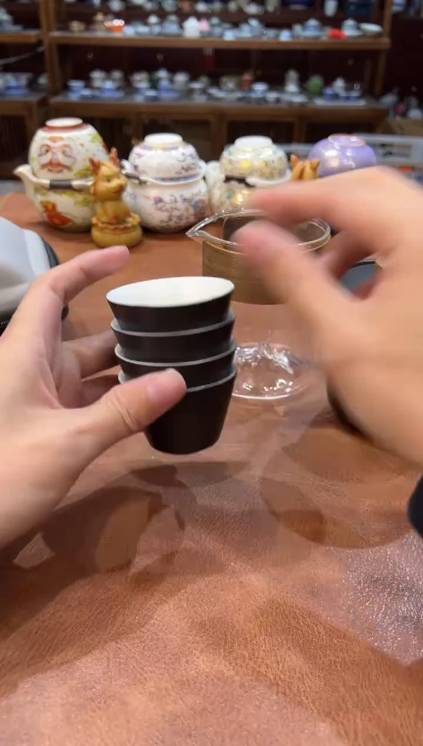 真的很便宜会开片的旅行茶具