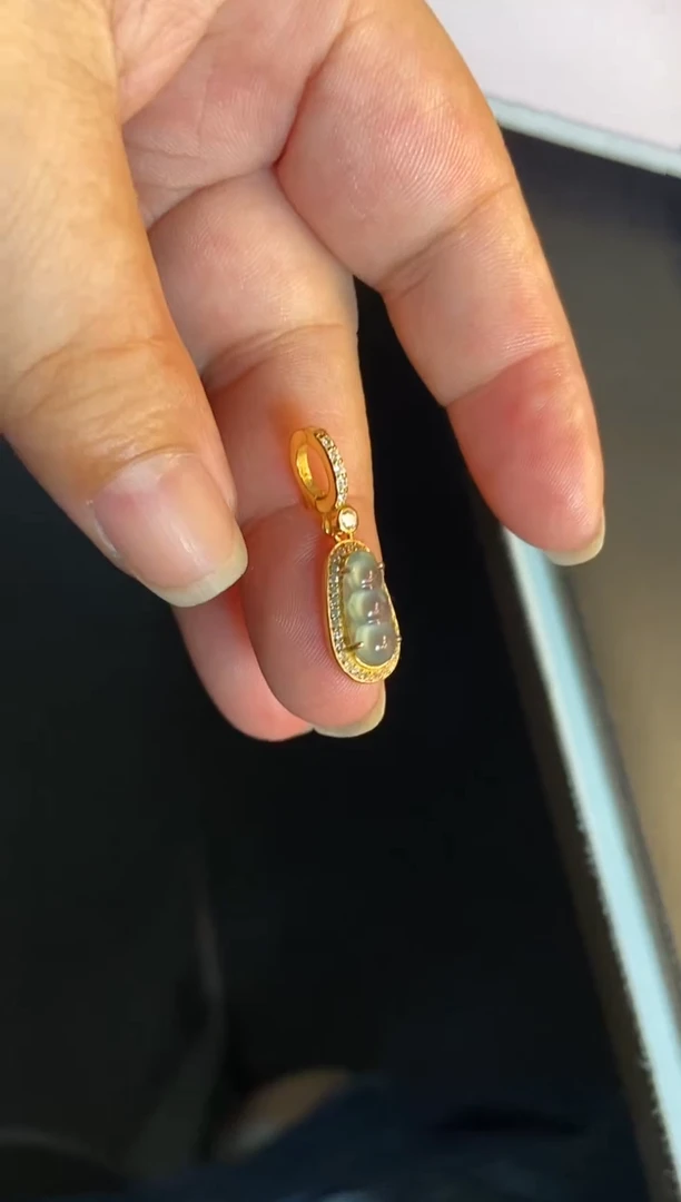 吊坠(不含链)银S925镶嵌翡翠1