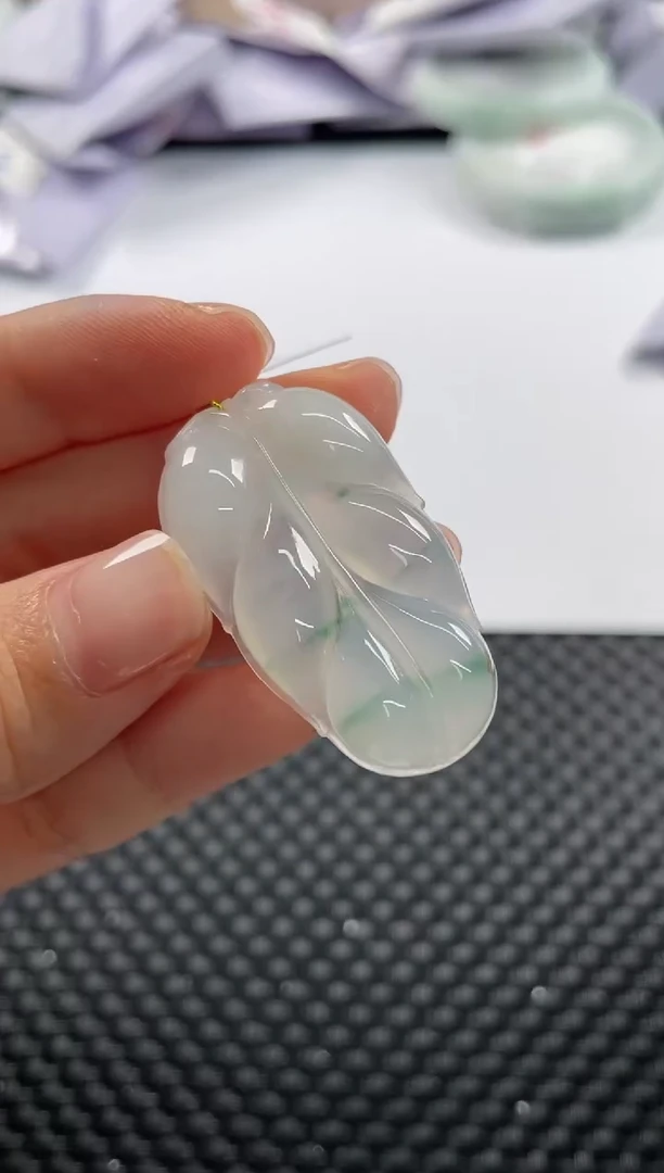 颈饰未镶嵌翡翠基地发货H 8667 叶子