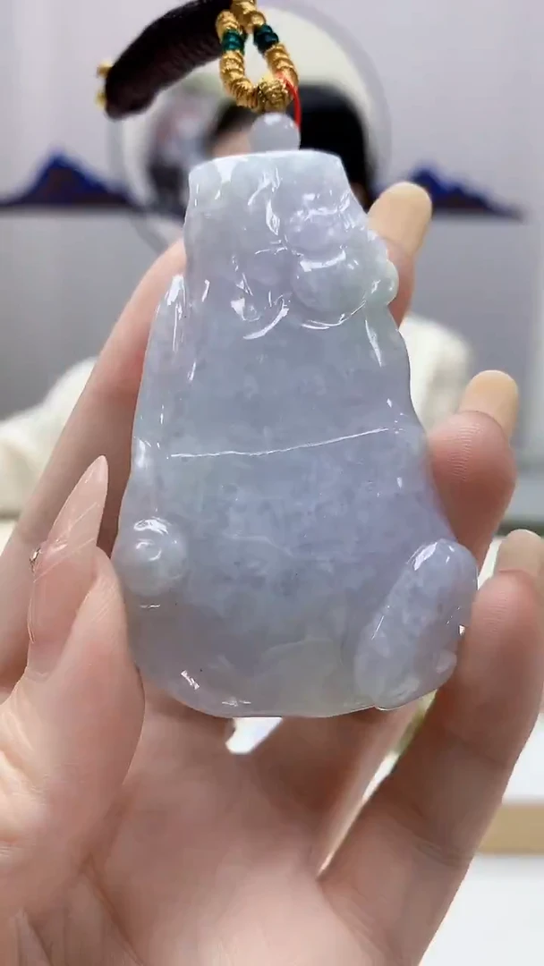 未镶嵌定制翡翠4852DD-毛货挂件33