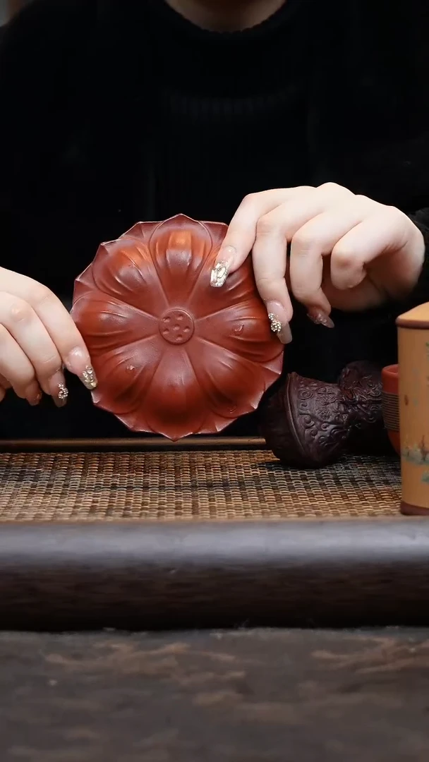 【闪购商品】紫砂茶杯朱泥茶盘