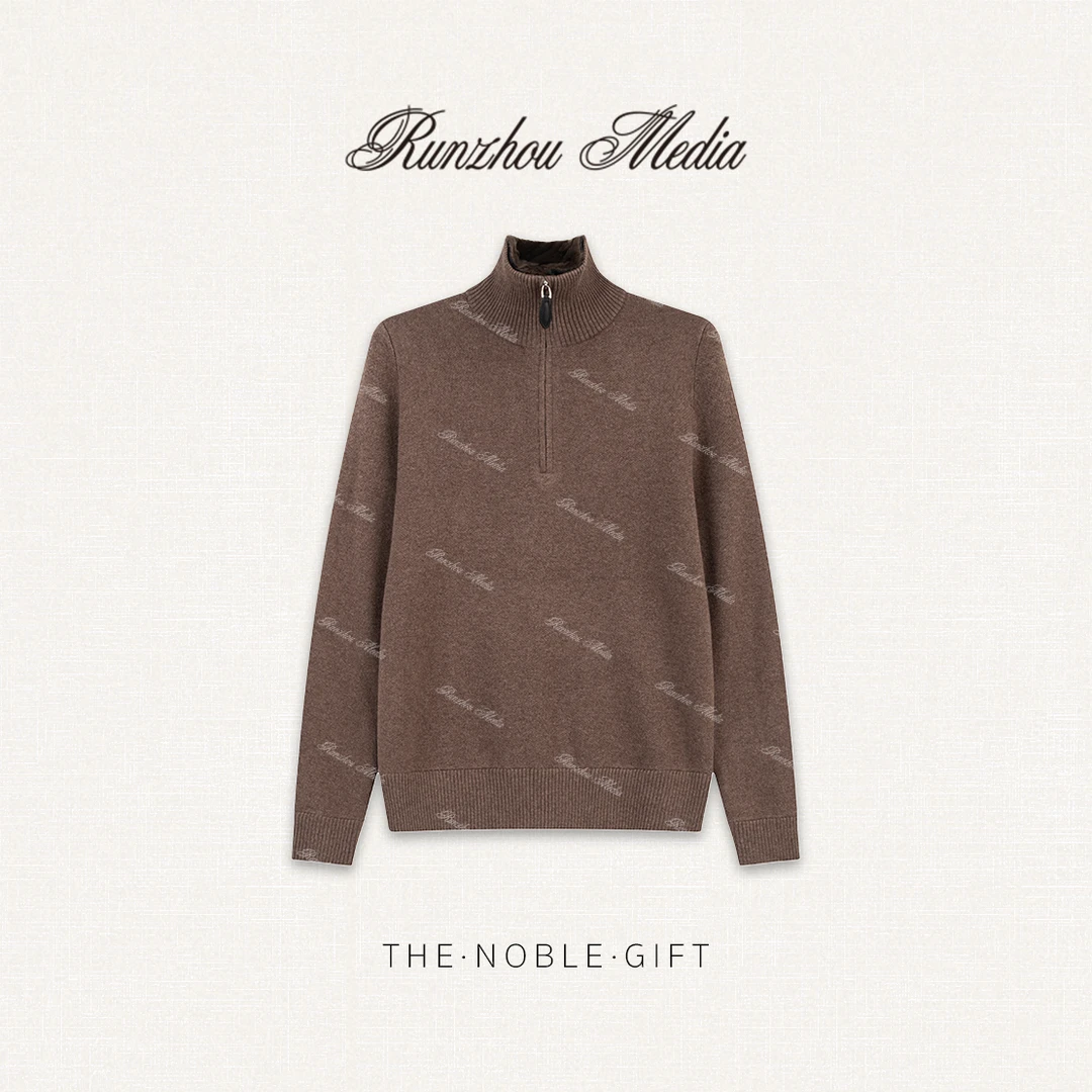 25FW秋冬新款拉链绒毛高领可翻领毛衣TTX001