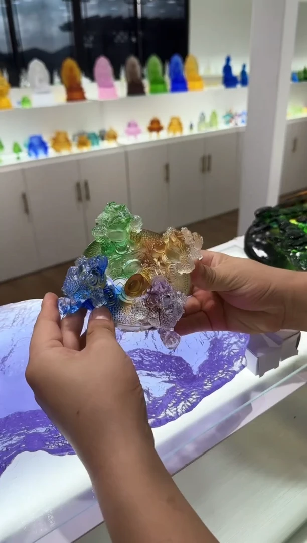 手工艺品琉璃古法琉璃聚宝盆