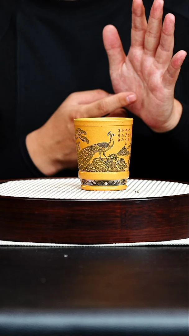 茶杯紫砂宜兴原矿紫砂 黄金段 主人杯