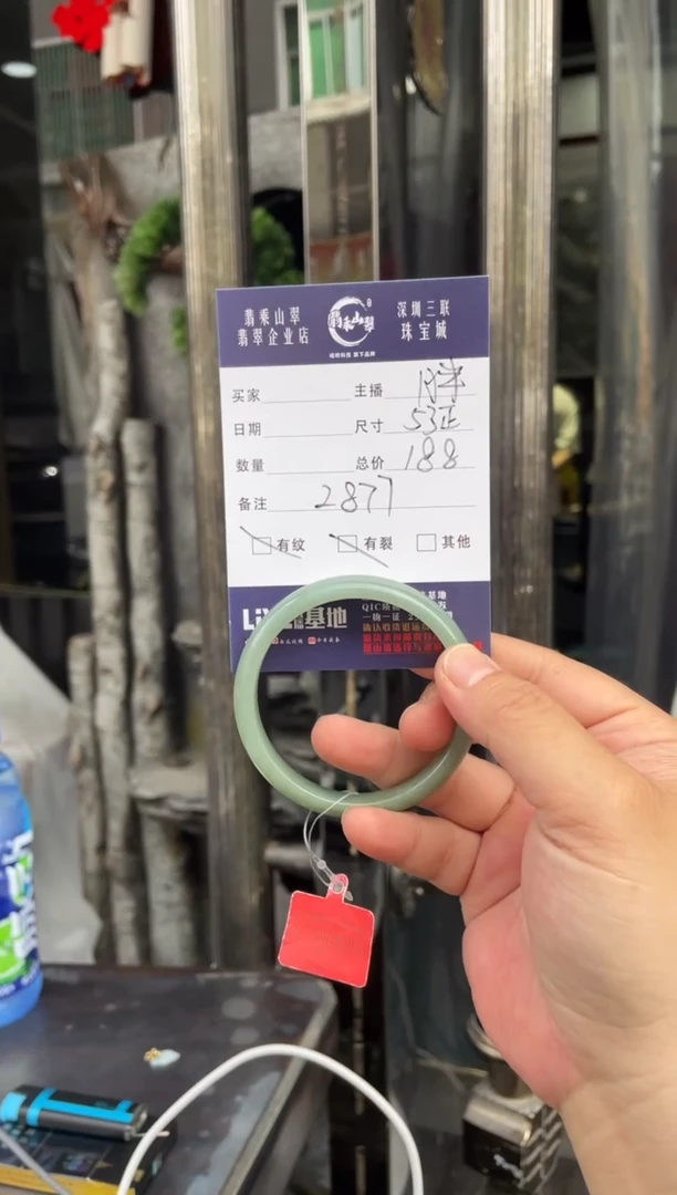 未镶嵌手镯翡翠W 53正圈 2877
