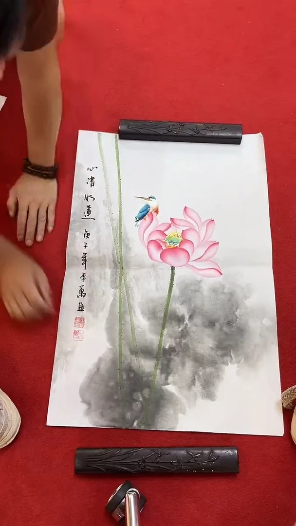 国画国画字画小姐姐