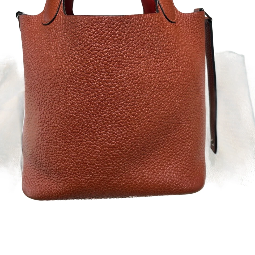 99新 Hermes/爱马仕 爱马仕 Hermes 18 菜篮子 古铜色银扣 U刻