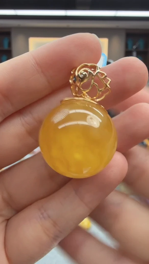 未镶嵌颈饰琥珀41秒拍号假一罚十