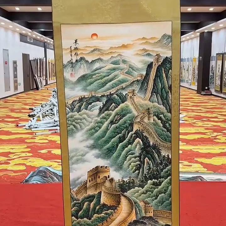国画装饰挂画卷轴高端锦绫已装裱 （四尺）