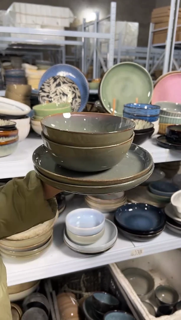 陶瓷外贸尾货瑕疵满20包邮X2小盘2面碗