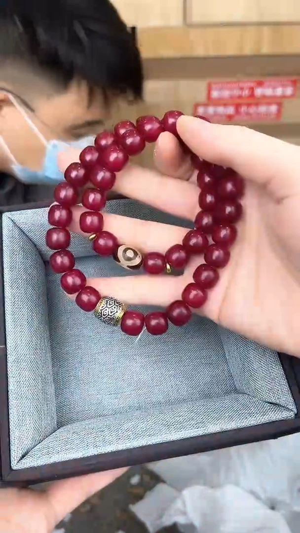 品茗文玩阁天珠红菩提链接@@YS895