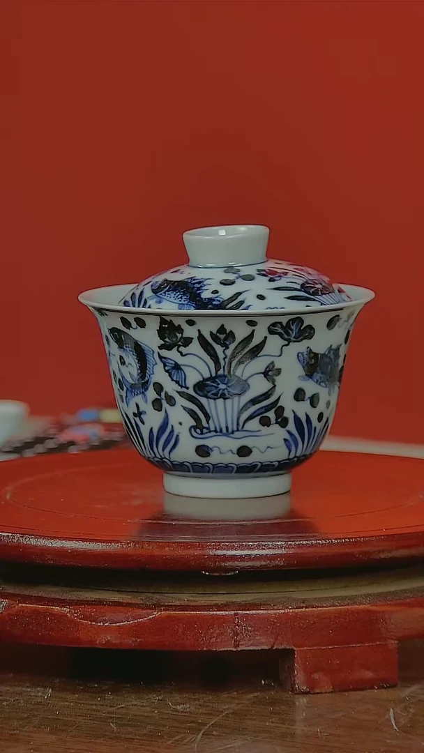 【闪购商品】小王严选鱼藻纹二才盖碗