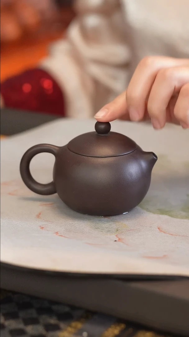 茶壶紫砂紫茄泥 半手工 西施 175cc