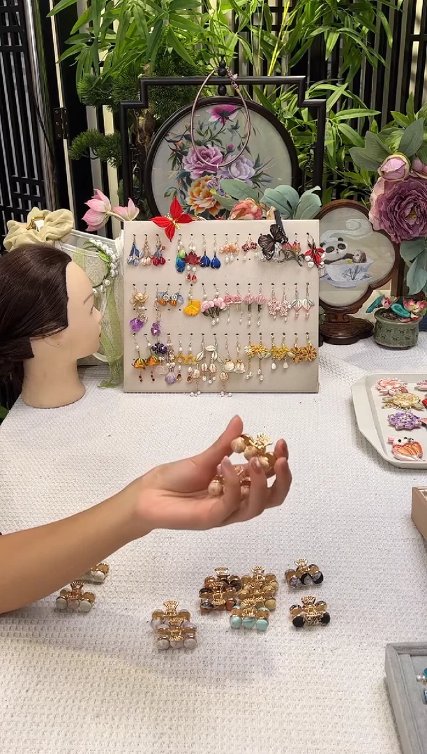 织绣柠****⁶非遗苏绣绒花饰品