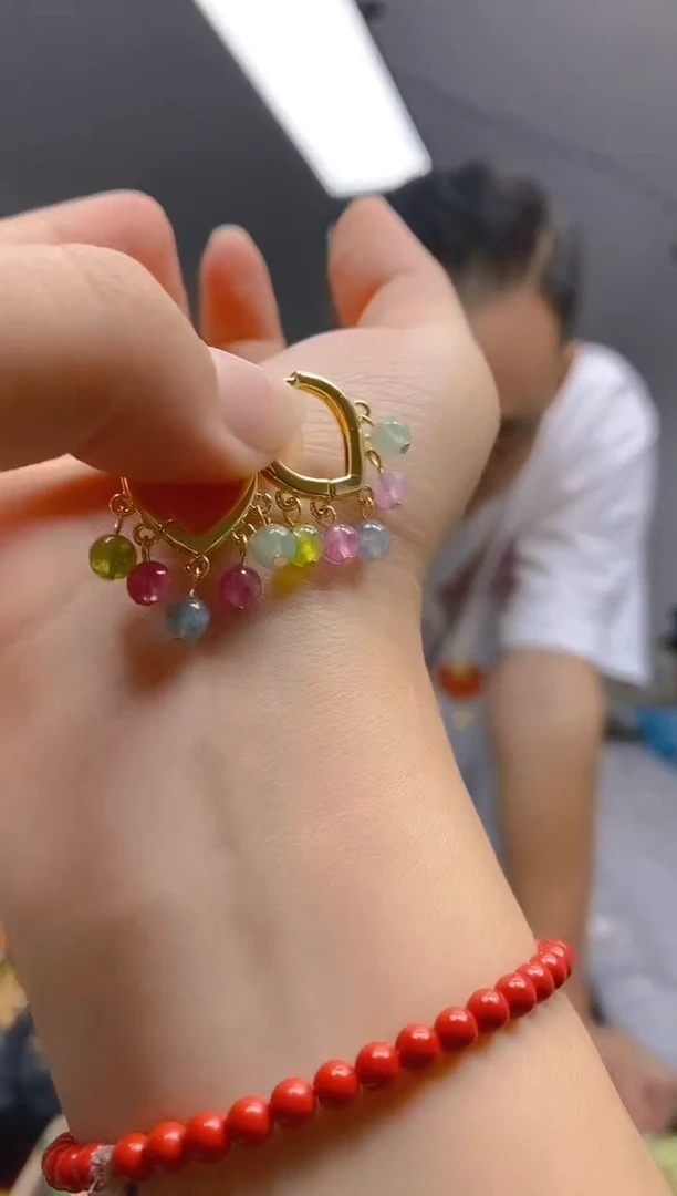 【闪购商品】碧玺耳饰合金025碧玺耳饰