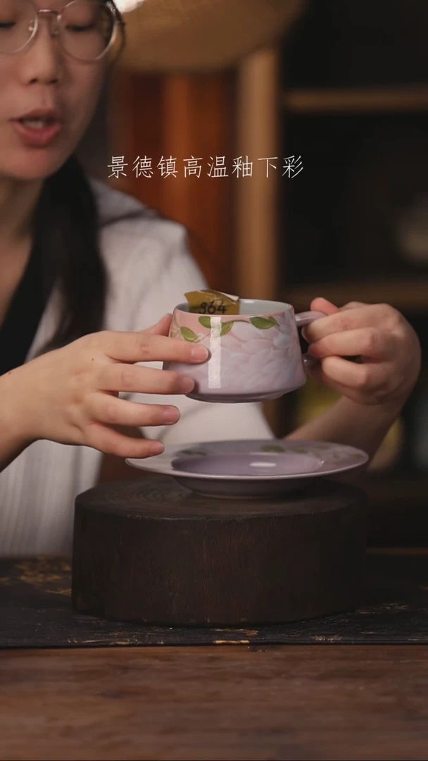 陶瓷景德镇高温釉下手绘陶瓷364