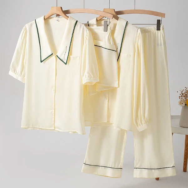 莫里伊【法式尖领套装】小众潮牌设计休闲款可外穿睡衣家居服