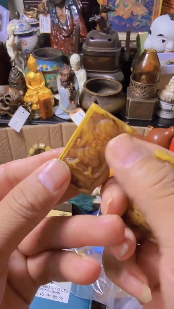回流直播间手把件摆件