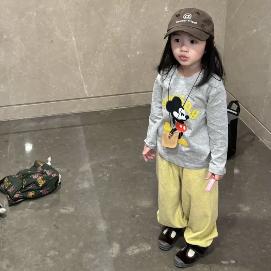 女童2025秋冬新款加绒束脚裤童装女宝冬装韩版裤子儿童运动裤Z063
