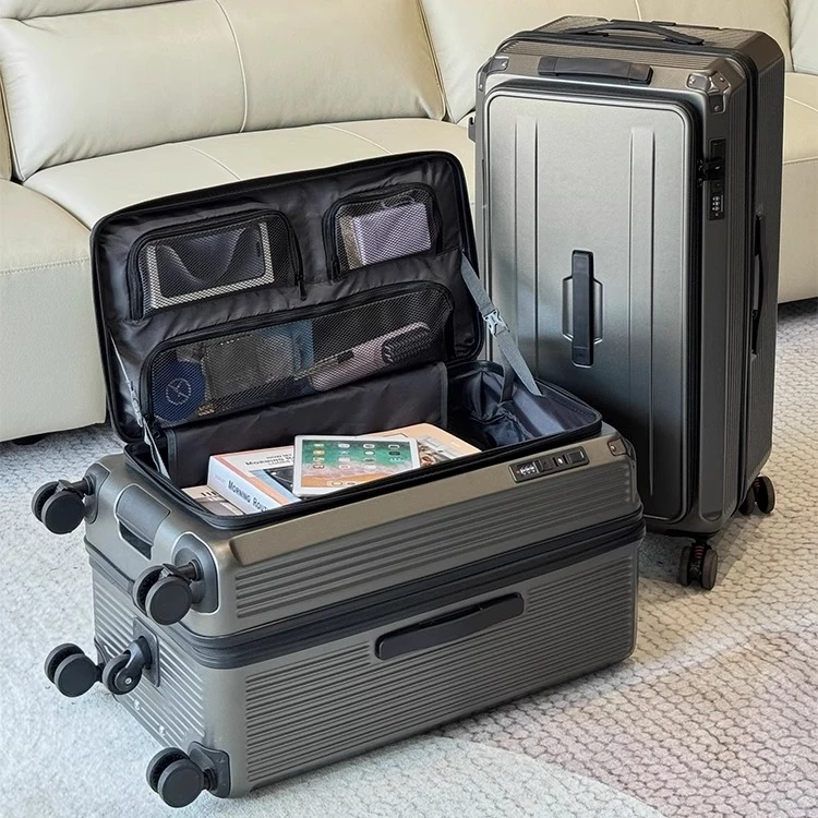 新款侧开可扩展大容量行李箱28寸拉杆箱女静音万向轮20登机旅行箱