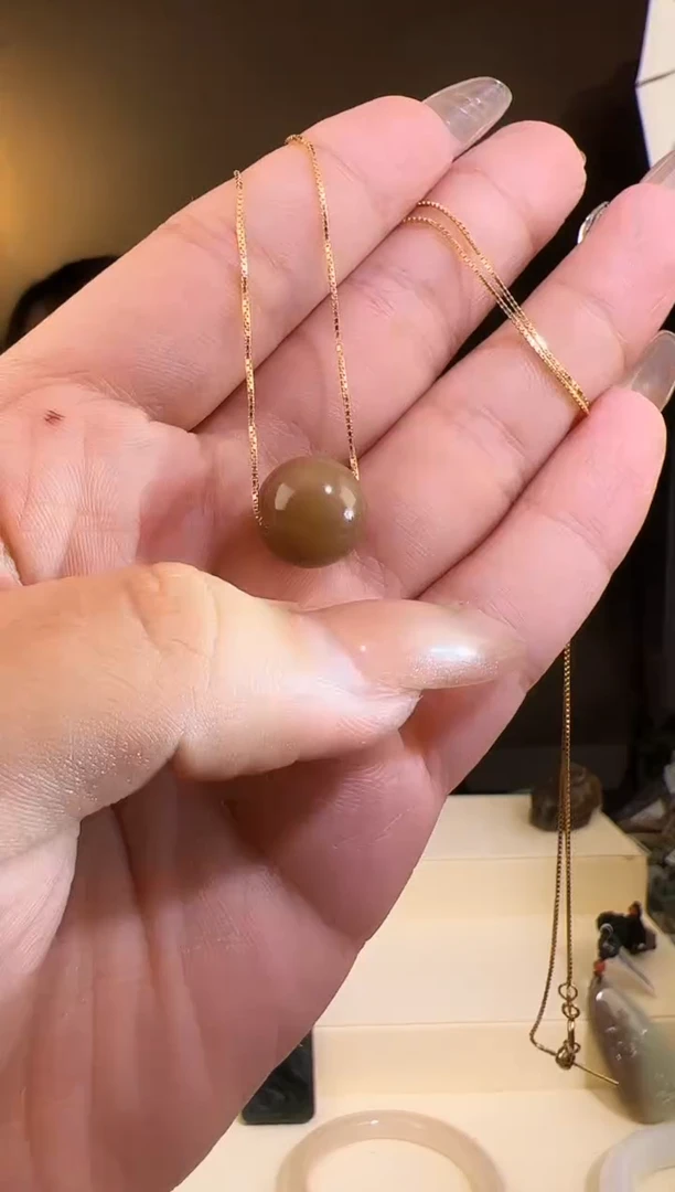 【闪购商品】和田玉颈饰银S925镶嵌单珠p