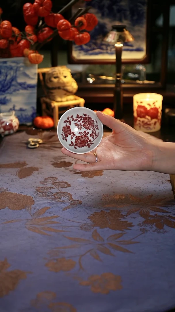 勤义堂 全红山茶花小普洱杯